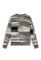 Pure Path Jacquard Geometric Knit Sweater