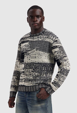 Pure Path Jacquard Geometric Knit Sweater