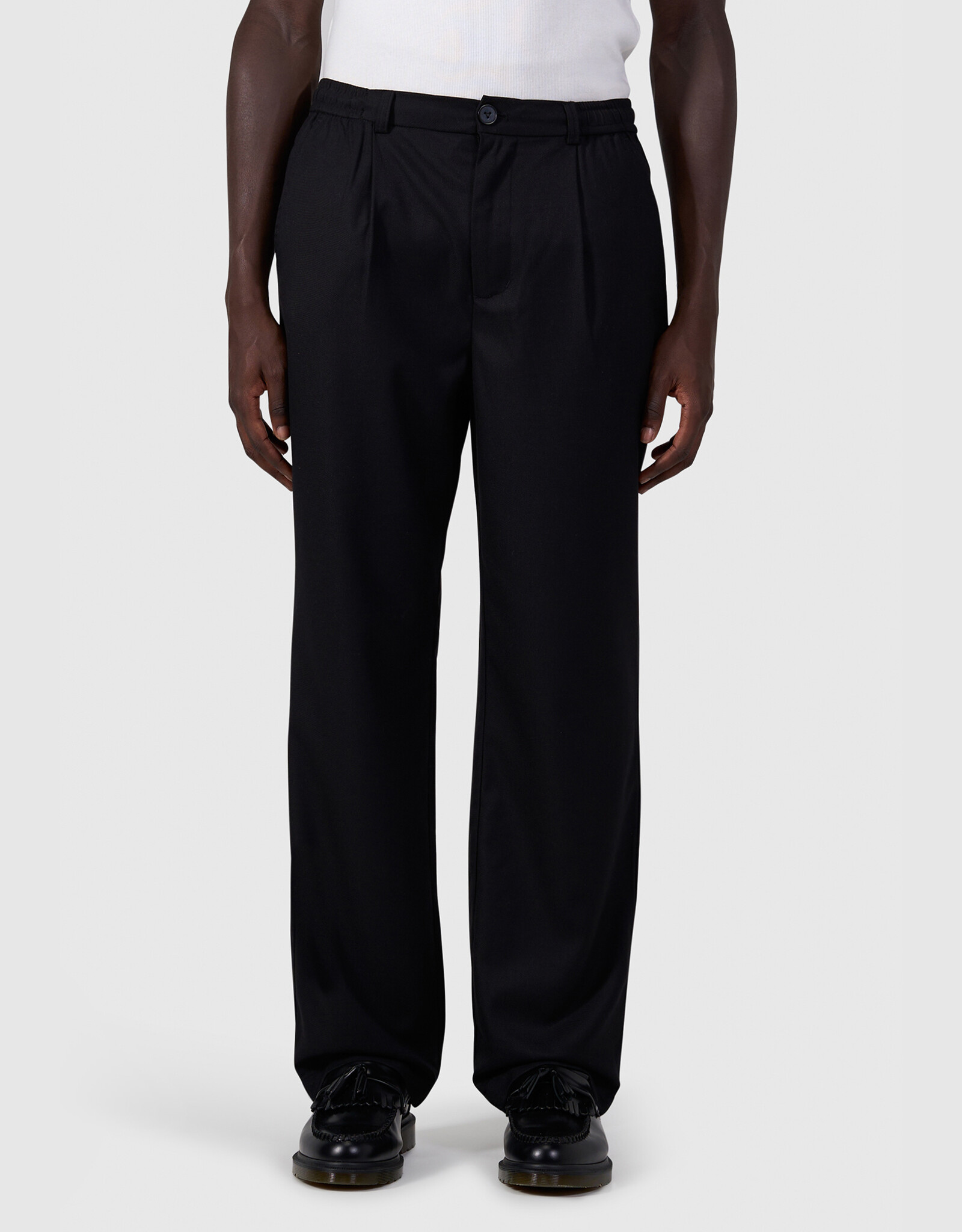 Pure Path Pleated twill pants