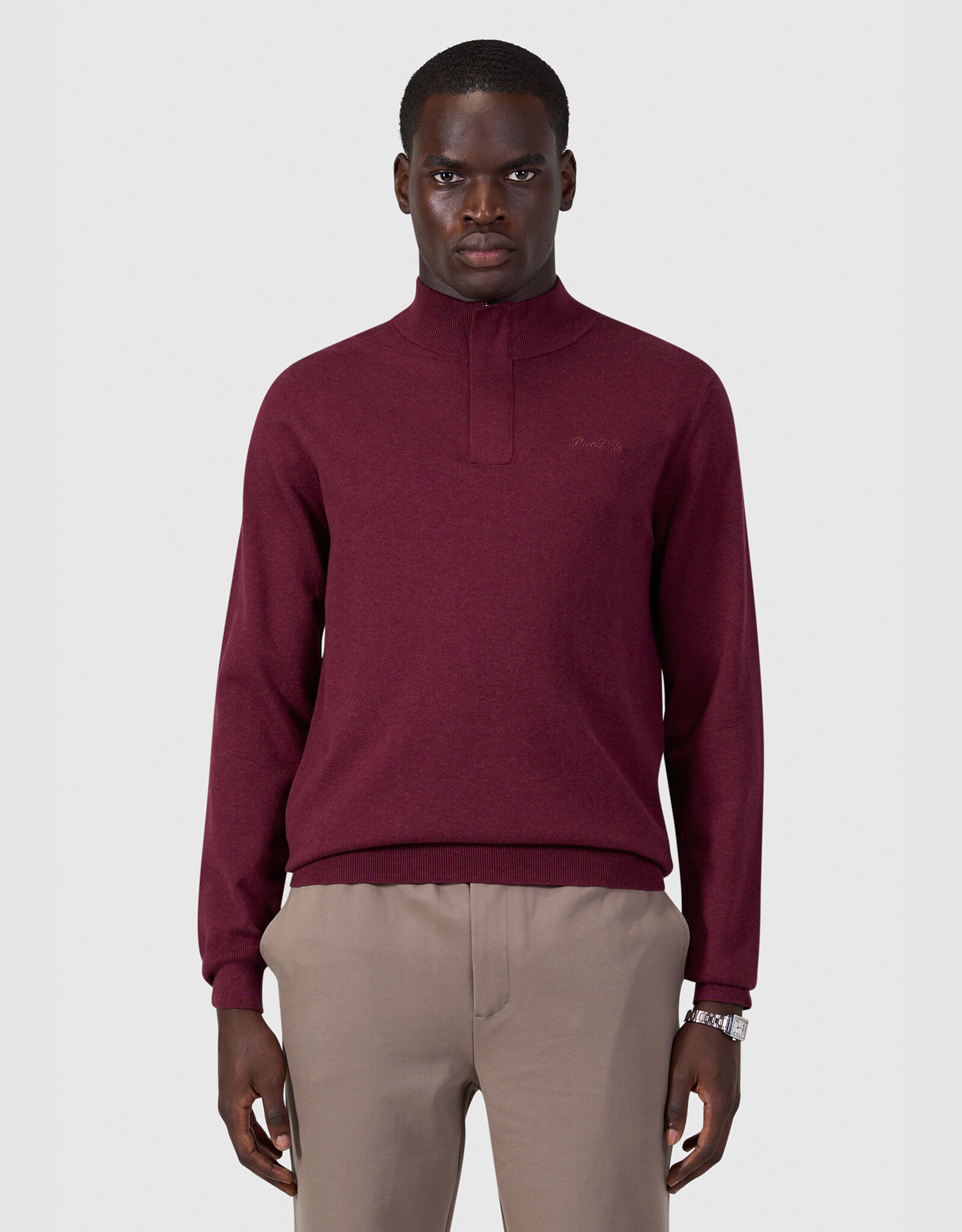 Pure Path Light weight Hidden Half-zip Knit
