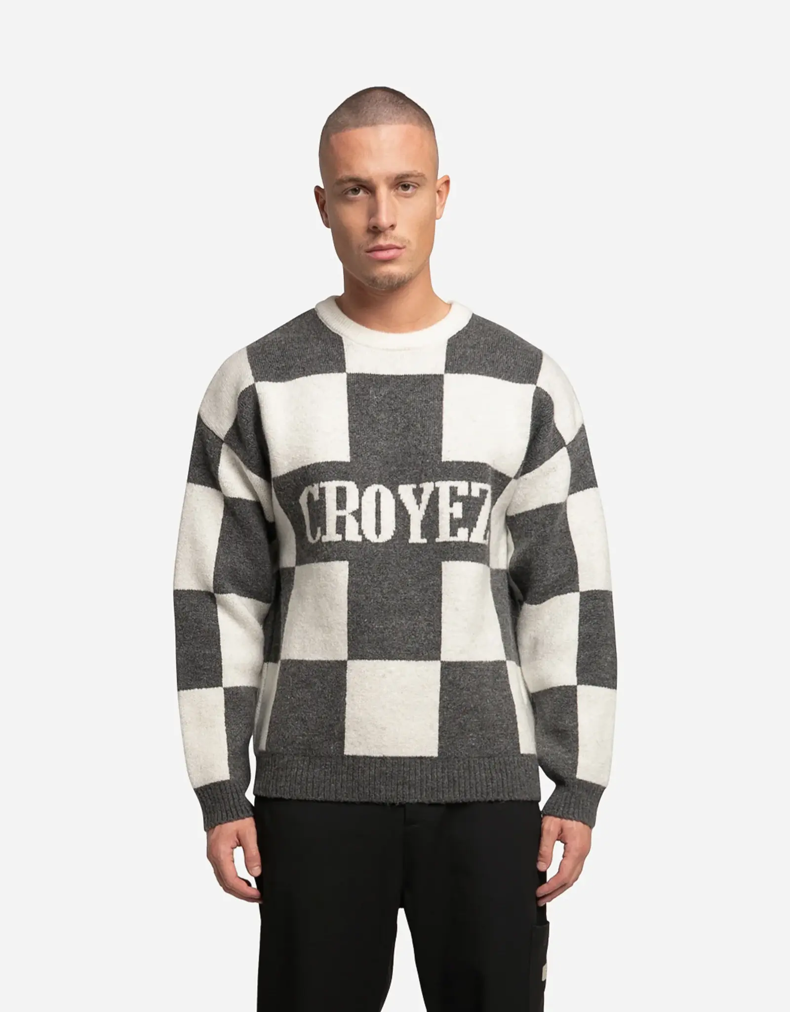 Croyez Croyez Checkered Knit Sweater