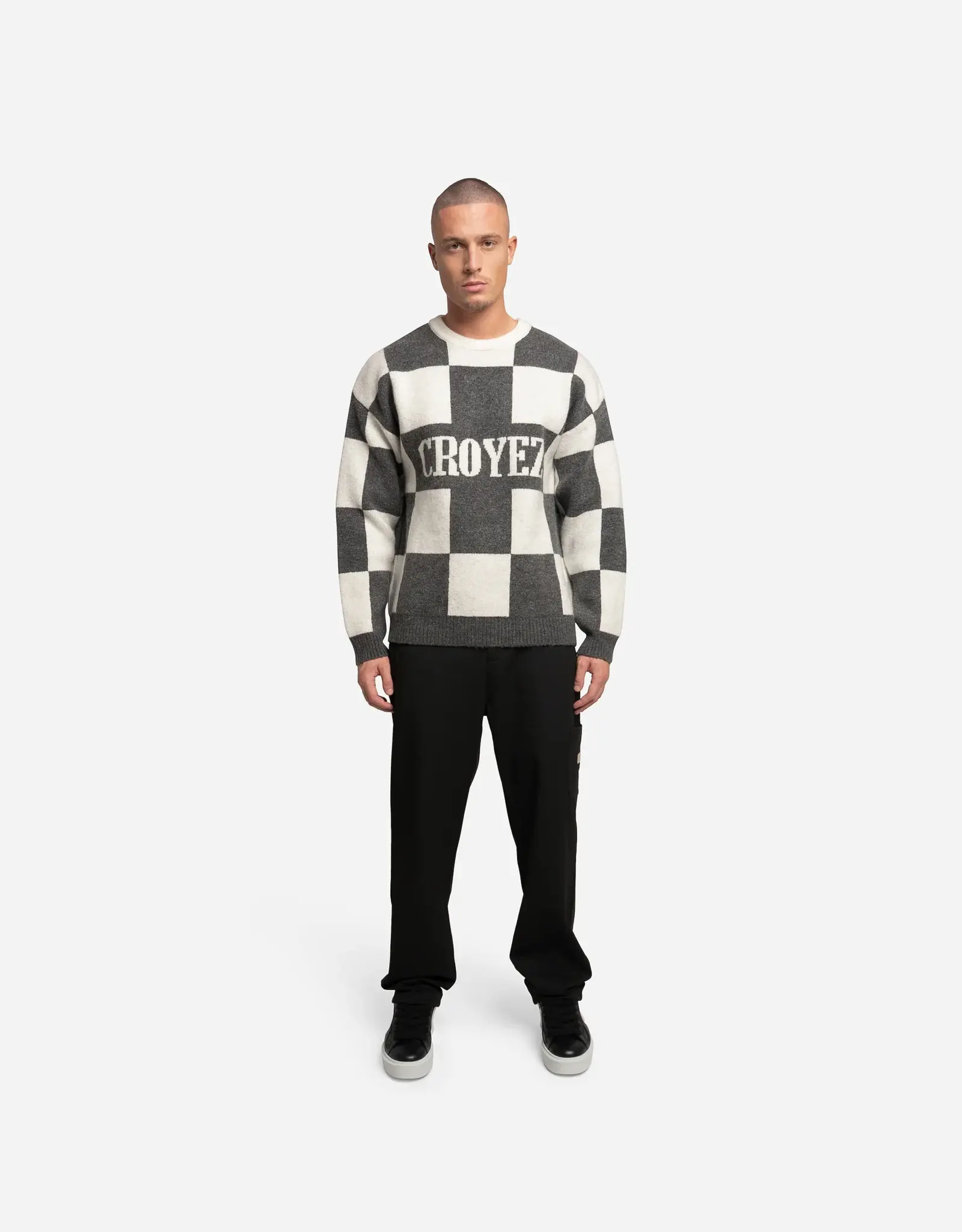 Croyez Croyez Checkered Knit Sweater
