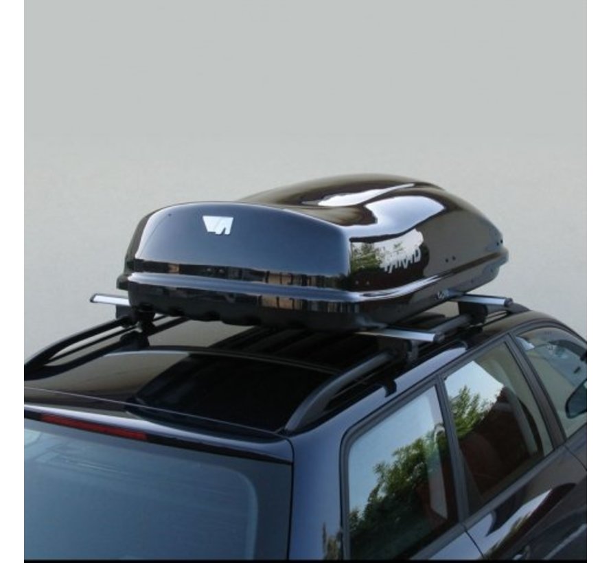 Box Auto Farad 480 Litri Nero Lucido - Per Auto E Caravan, Portata 75 Kg, Chiusura A Chiave - Foto 3