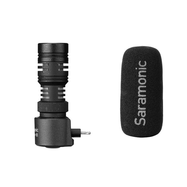 Saramonic Saramonic SmartMic+ DI, compact directional microphone for iOS devices with Lightning connector, incl. foam windshield