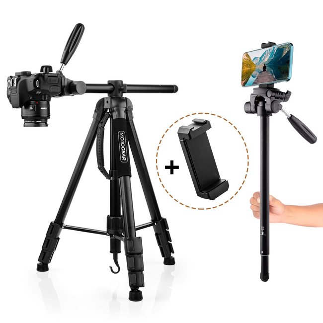 Pixigo Basic Smartphone statief 3-in-1 - driepoot, monopod & horizontale arm - 179cm