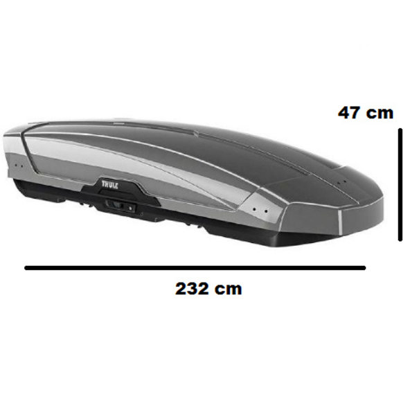 Thule Thule Motion XT XXL - Dakkoffer - 610 Liter -  Titan Glossy