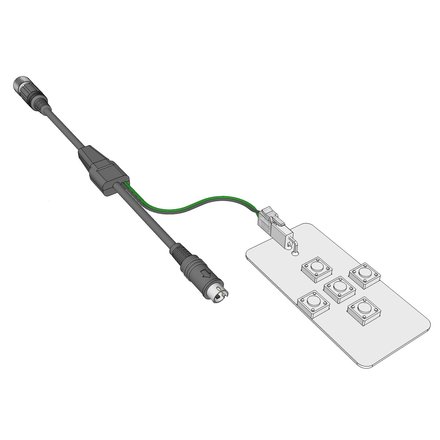 5P M12 (F) - 4P mini DIN (M) adapter programmer cable 130130