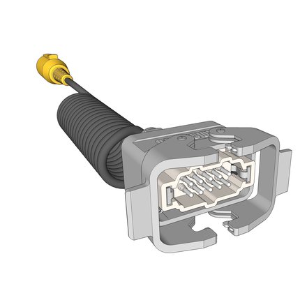 SPIRAL cable 10P HARTING [MALE] truck - 4.5 meter - 7P trailer 120058