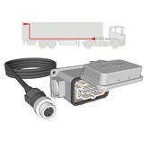 10P HARTING socket [MALE] - 20M - 4P mini DIN [FEMALE] trailer side 120061