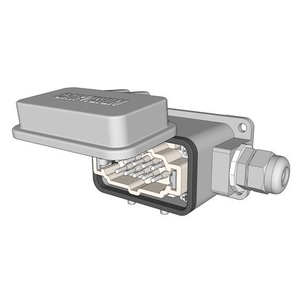 10P HARTING socket [MALE] - housing + insert 120067