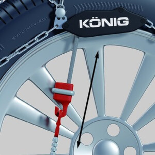 Konig  Sneeuwkettingen König CG-9 102 - Sneeuwkettingen - 9 mm dik - Automatisch spansysteem