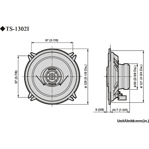 Pioneer Pioneer TS-1302I - 2-Weg Speakers - 13 cm -  25 Watt RMS