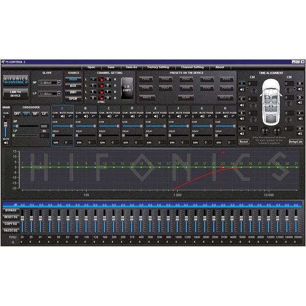 Hifonics  Hifonics  M8-DSP-E - 8 kanaals processor