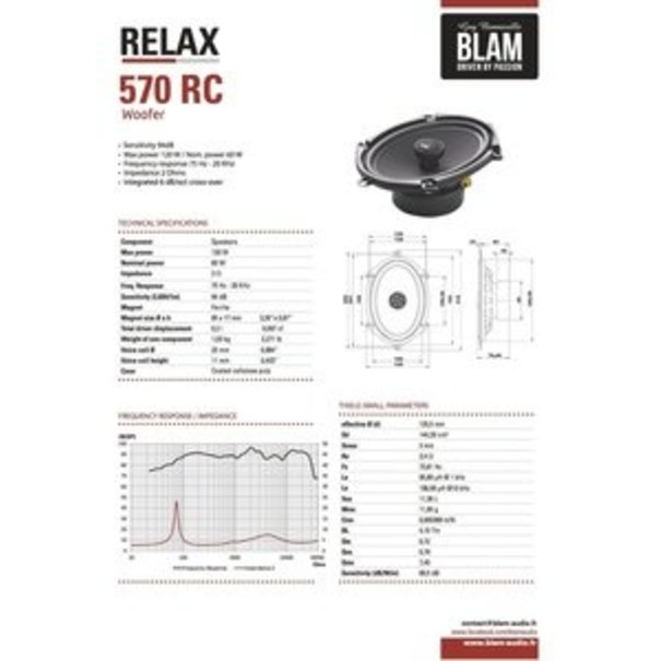 Blam Blam RELAX-570RC  - 2-Weg coaxiaal