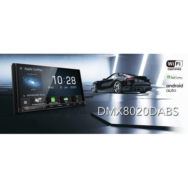 Kenwood Kenwood DMX8020DABS - Draadloos Apple Carplay - Android Auto - WiFi - Bluetooth