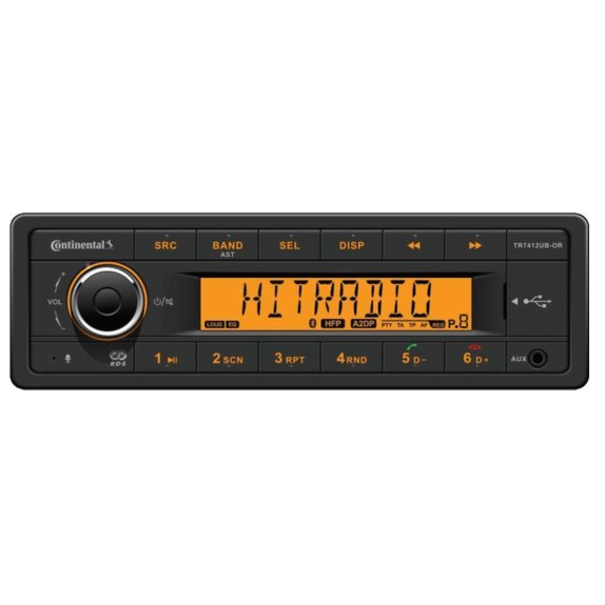 Continental Continental TR7412UB-OR - Autoradio - FM/AM - USB - Bluetooth - 12 Volt