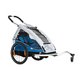 XLC Azura Fietskar XLC Mono BS-C08 - Zilver / Blauw -1 Kind - 35 kg Draagvermogen