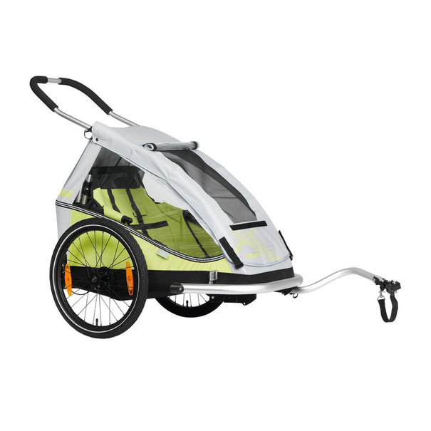 XLC Azura Fietskar XLC Mono BS-C08 - Zilver / Groen  - 1 Kind - 35 kg Draagvermogen