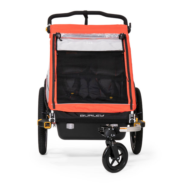 Burley Fietskar Burley Cub X - Rood - Max. Laadvermogen 45kg - 2 Kinderen