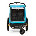 Burley Fietskar Burley D'Lite X Double - Aqua - Max. Laadvermogen 45kg - 2 Kinderen