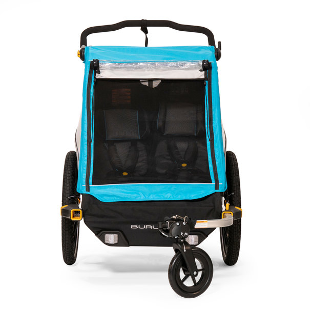 Burley Fietskar Burley D'Lite X Double - Aqua - Max. Laadvermogen 45kg - 2 Kinderen