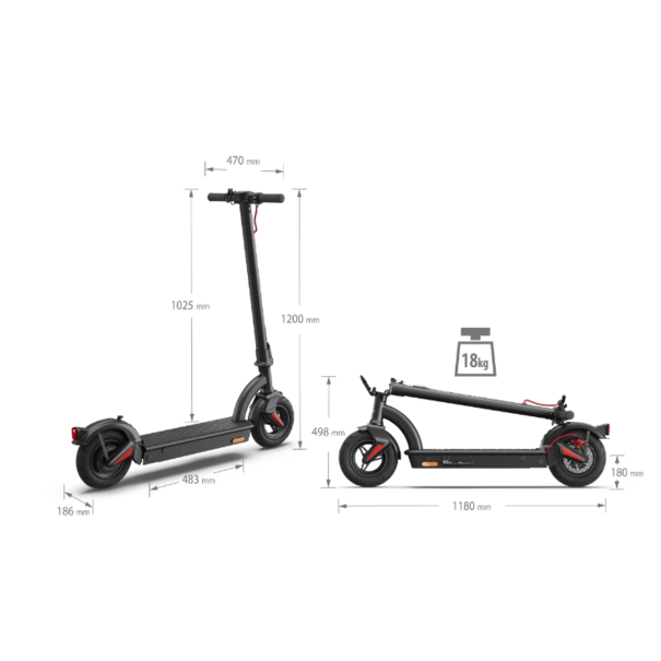 Sharp Sharp e-scooter - KS2AUEB - 35 Km  - 120 kg Max. belasting  - 6/8 uur laadtijd