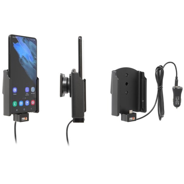 Brodit Telefoonhouder - Samsung Galaxy S21 PLUS  Actieve houder - 12V USB plug
