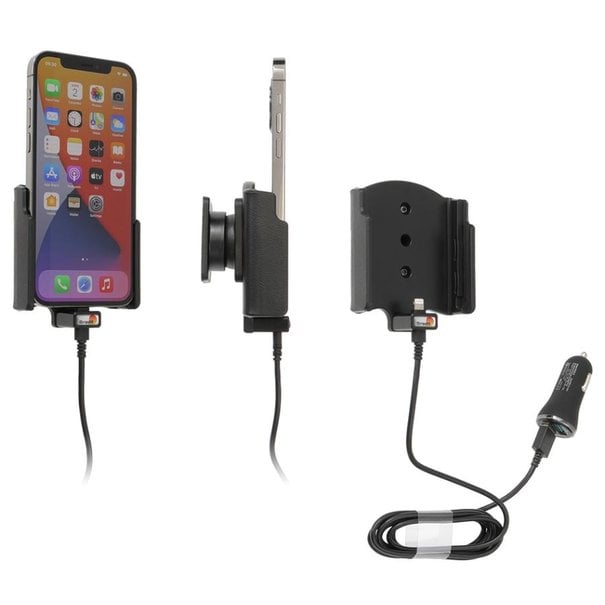 Brodit Telefoonhouder - Apple iPhone 12/12 Pro - Actieve houder - 12V USB sig-plug