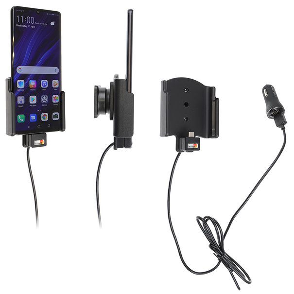 Brodit Telefoonhouder - Huawei P30 Pro - Actieve houder - 12V USB plug