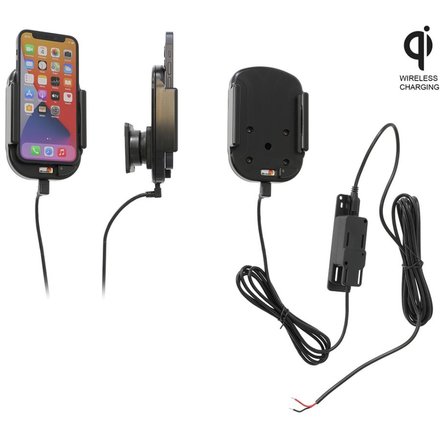 Telefoonhouder - Apple iPhone 12 Mini Qi Wireless - Actieve houder - Vaste voeding