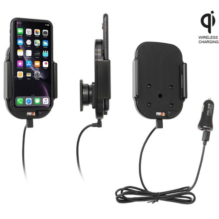 Telefoonhouder - Apple iPhone XR / 11 QI wireless - Houder met 12V USB plug