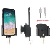 Telefoonhouder - Apple iPhone X / Xs - Verstelbare houder met kabelbevestiging voor Apple kabel