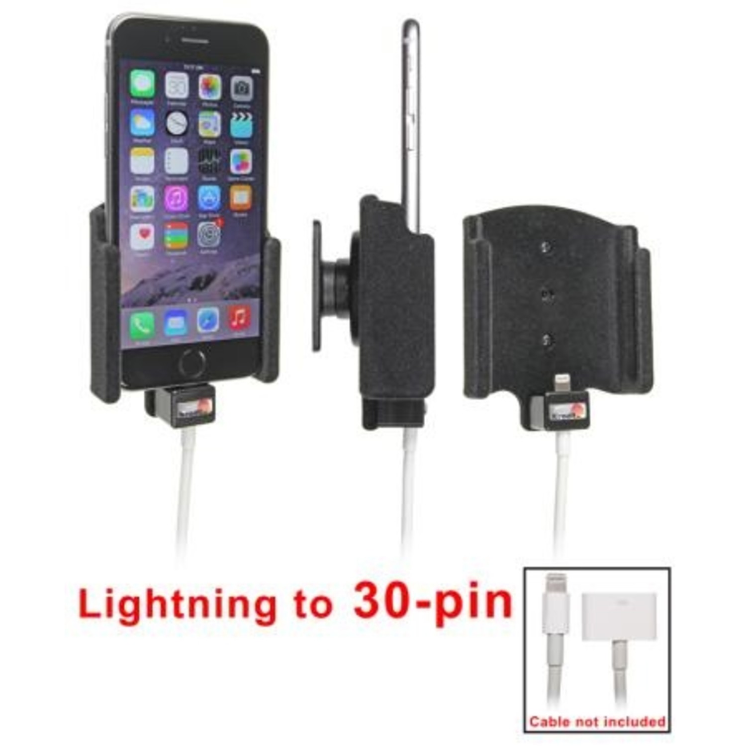 Likken camera ongebruikt Brodit Apple iPhone 6 / 6S Passieve houder. Originele lightning naar 30-pin  adapter kabel (Gestoffeerd) - VenderParts.nl