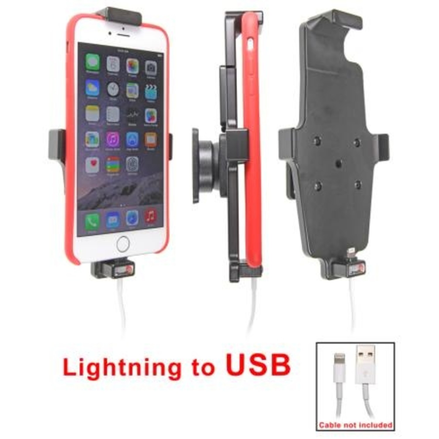 aankomst Schaken nood Brodit Apple iPhone 6 / 6S / 7 Plus Passieve houder. Originele Apple  lightning naar USB kabel (met skin) - VenderParts.nl