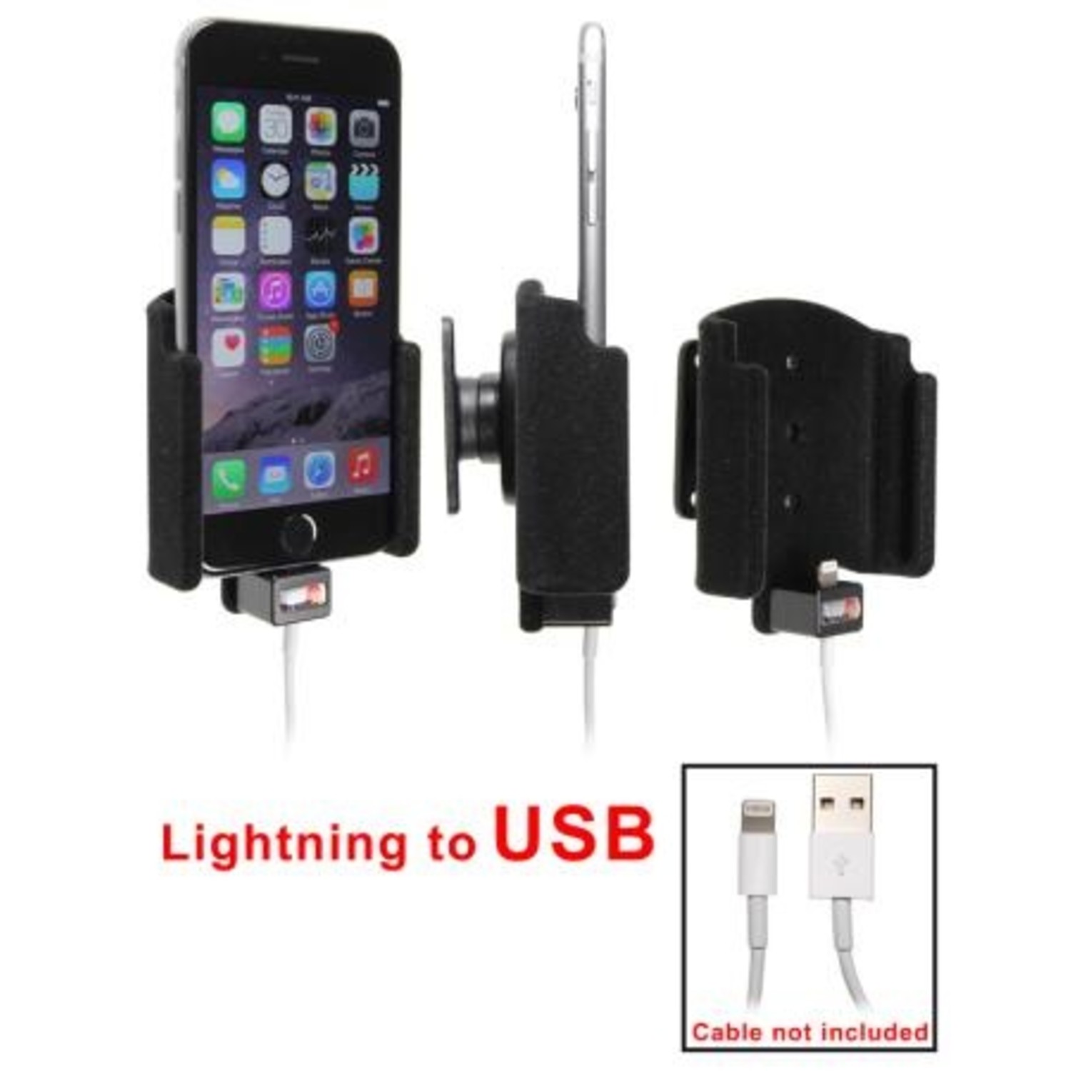 Brodit Apple iPhone Passieve houder. Originele Apple lightning naar USB kabel - VenderParts.nl