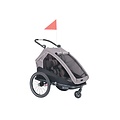 XLC Azura Fietskar XLC DuoS BS-C10- Grijs - 2 Kinderen - 41 kg Max. Laadvermogen