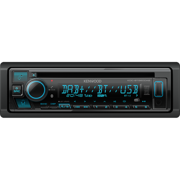 Kenwood Kenwood KDC-BT560DAB - Zwart - DAB+ - USB - AUX - CD - Bluetooth