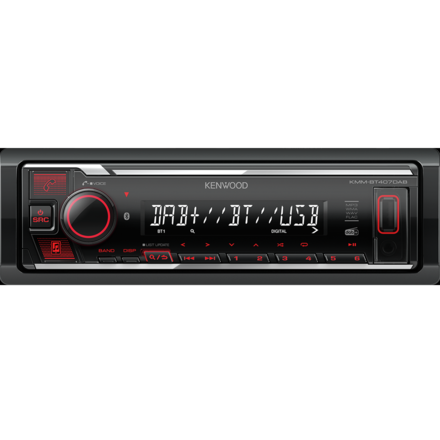 Kenwood KMM-BT407DAB - Autoradio - Bluetooth - DAB+