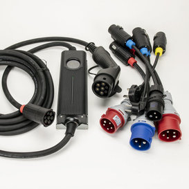 Besen Draagbare EV reislader Type 2 -  Inclusief 5 adapters - Tas - Muurbeugel  - Stroommeter - Intelligente adapter
