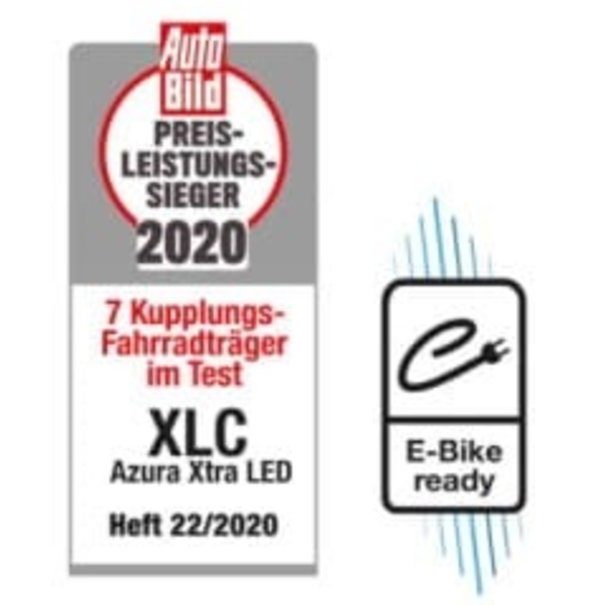 XLC Azura XLC Azura Xtra LED 2.0 Fietsendrager + 3e Fietsadapter  - Lichtgewicht - Kantelbaar - Ebikes