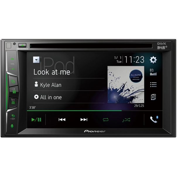 Pioneer Pioneer AVH-A3200DABAN - Multimedia systeem - 6.2" Touchscreen - 2 DIN - Bluetooth - 4x50 Watt