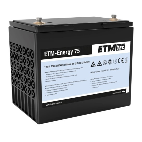 ETM-TEC ETM-Energy 75 Lithium-Ion accu - Fluistermotor - 75Ah / 960Wh