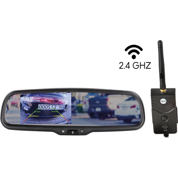 ACV 4,3 inch spiegelmonitor incl. 2,4 GHz digitale videozender