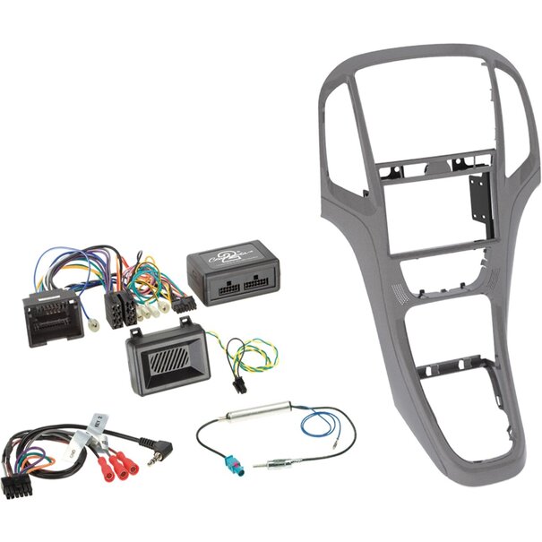 ACV 2-DIN Kit + Radio adapter kit Opel Astra 2009-2016 - Titanium Grijs