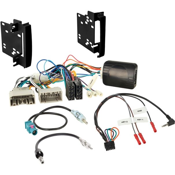 ACV 2-DIN Kit -  Dodge/ Jeep/ Chrysler -  Stuurwielbediening met geluid bediening, multilead en 2 antenne adap