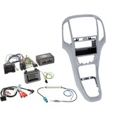 2-DIN with pocket + radio adapter kit Astra 20009-2016 Kleur Platina Zilver