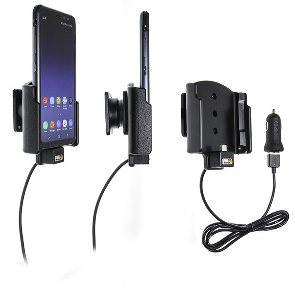 Brodit Telefoonhouder - Samsung Galaxy S8 - Actieve houder - 12V USB plug