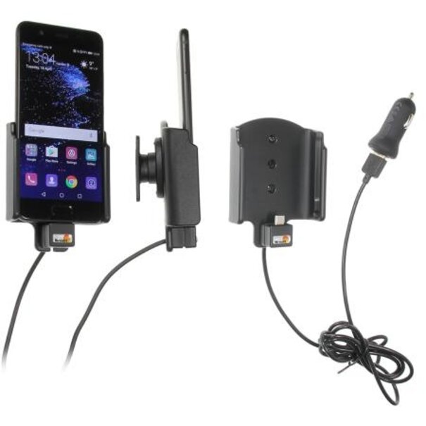 Brodit Telefoonhouder - Huawei P10 - Actieve houder - 12V USB plug