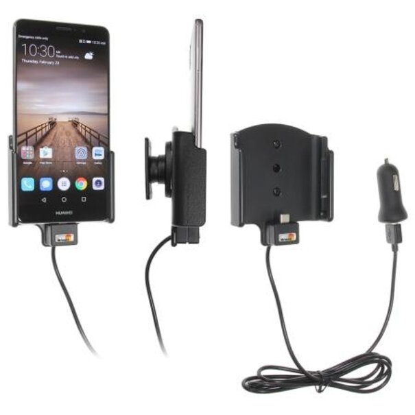 Brodit Telefoonhouder - Huawei Mate 9 Actieve houder met 12V USB plug
