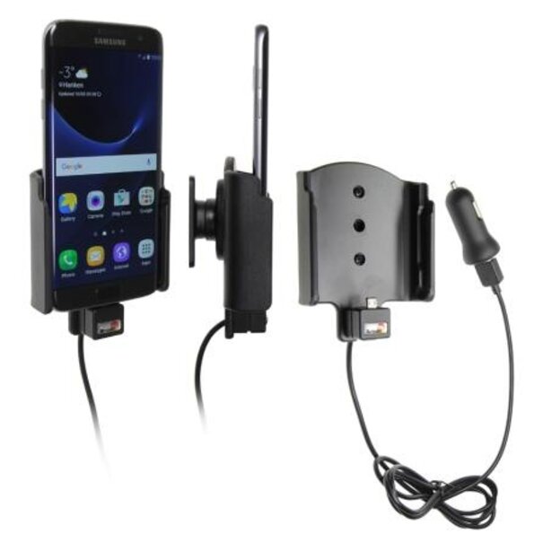 Brodit Telefoonhouder  - Samsung Galaxy S7 Edge - Actieve houder - 12V USB plug